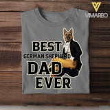 Personalized Best German shepherd Dad Ever Upload Photo Tshirt Printed QTDT1905