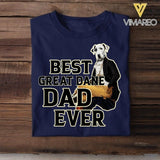 Personalized Best Great Dane Dad Ever Upload Photo Tshirt Printed QTDT1905