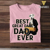 Personalized Best Great Dane Dad Ever Upload Photo Tshirt Printed QTDT1905