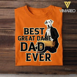 Personalized Best Great Dane Dad Ever Upload Photo Tshirt Printed QTDT1905