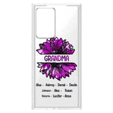 PERSONALIZED GRANDMA KID NAME SUNFLOWER SILICON PHONECASE QTTN2105