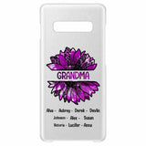 PERSONALIZED GRANDMA KID NAME SUNFLOWER SILICON PHONECASE QTTN2105