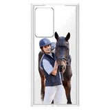 Personalized Girl Love Horse Transparent Silicone Phonecase Printed 22MAY-DT21