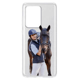 Personalized Girl Love Horse Transparent Silicone Phonecase Printed 22MAY-DT21