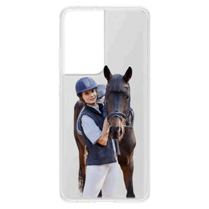 Personalized Girl Love Horse Transparent Silicone Phonecase Printed 22MAY-DT21