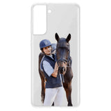 Personalized Girl Love Horse Transparent Silicone Phonecase Printed 22MAY-DT21