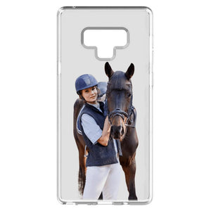 Personalized Girl Love Horse Transparent Silicone Phonecase Printed 22MAY-DT21