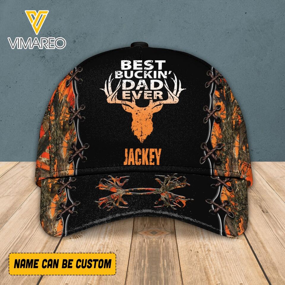 Personalized Best Bucking Dad Ever Peaked Cap Printed NQVQ2105