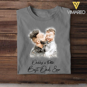 PERSONALIZED BEST DAD EVER UPLOAD PHOTO TSHIRTS NQDT1905