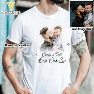 PERSONALIZED BEST DAD EVER UPLOAD PHOTO TSHIRTS NQDT1905