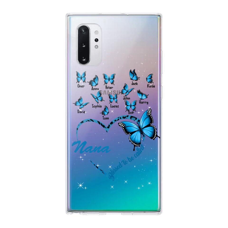 Personalized Grandma Kid Transparent Silicone Phonecase Printed 22MAY-HC21