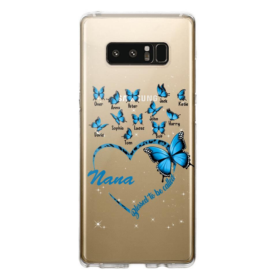 Personalized Grandma Kid Transparent Silicone Phonecase Printed 22MAY-HC21