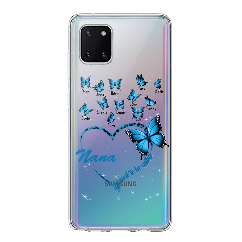 Personalized Grandma Kid Transparent Silicone Phonecase Printed 22MAY-HC21