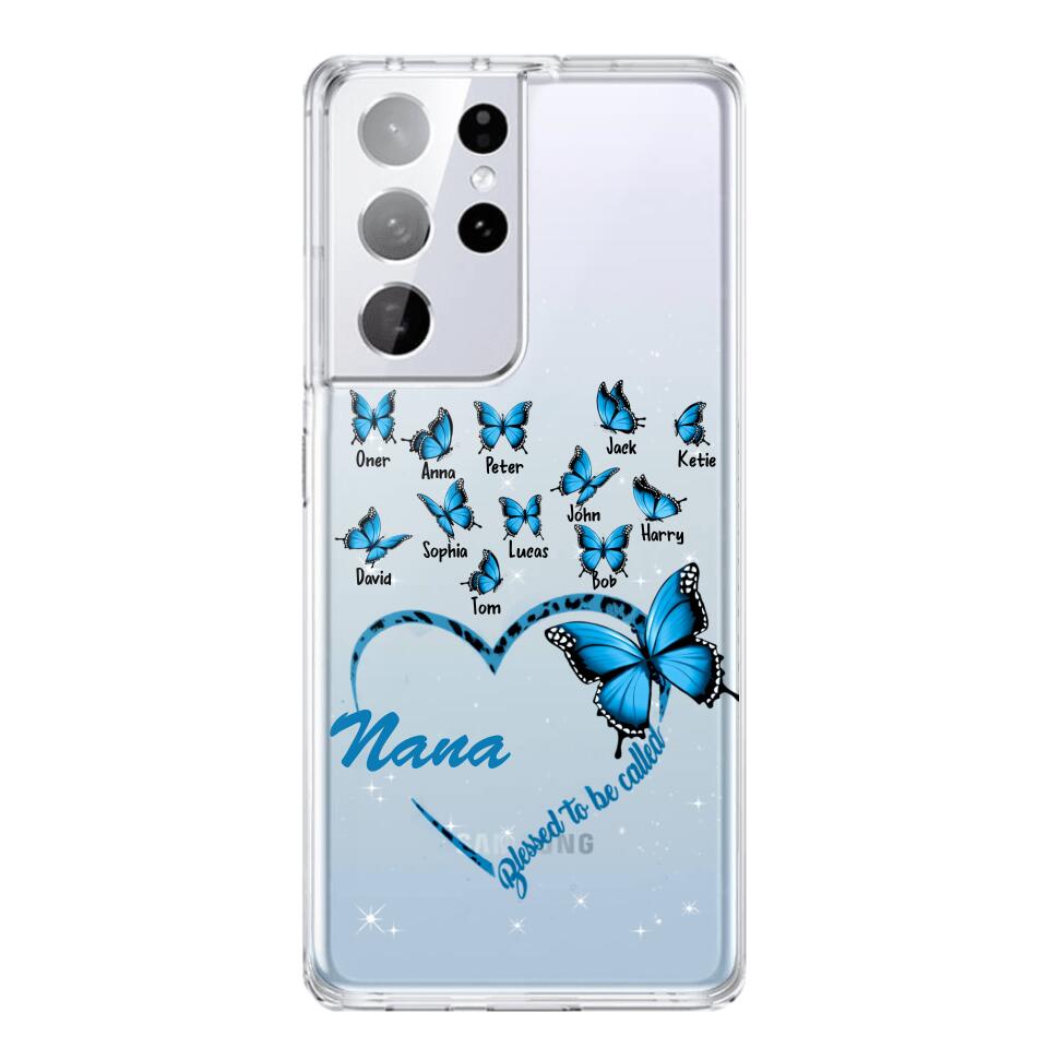 Personalized Grandma Kid Transparent Silicone Phonecase Printed 22MAY-HC21