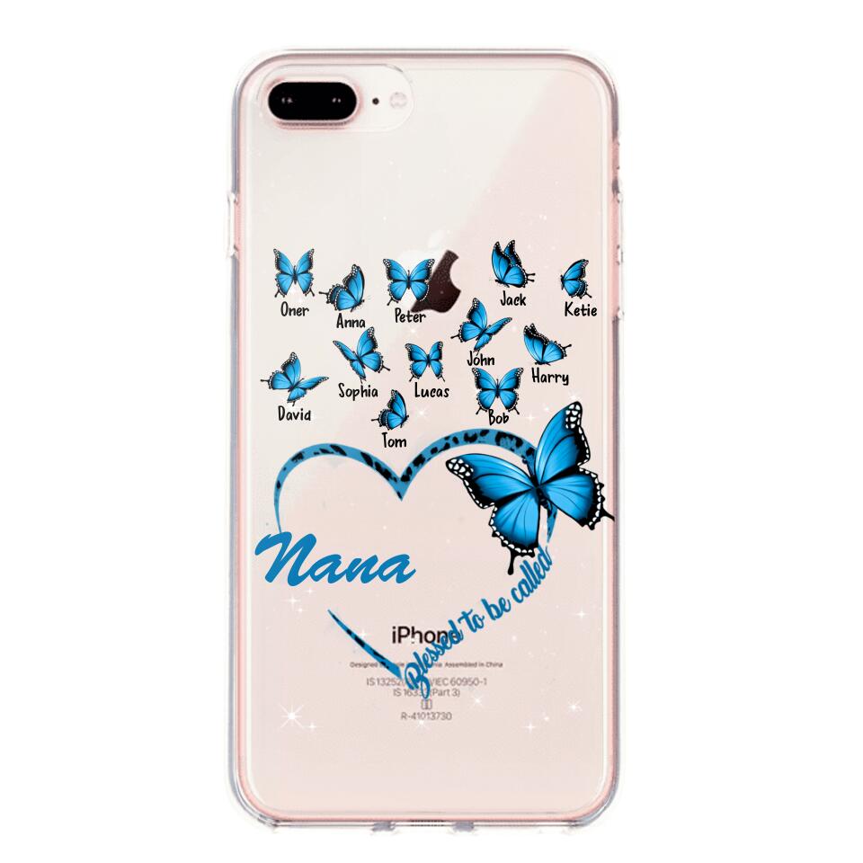 Personalized Grandma Kid Transparent Silicone Phonecase Printed 22MAY-HC21