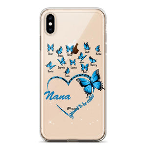 Personalized Grandma Kid Transparent Silicone Phonecase Printed 22MAY-HC21