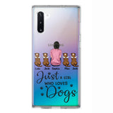 Personalized Just A Girl Who Loves Dogs Transparent Silicone Phonecase Printed 22MAY-HC23