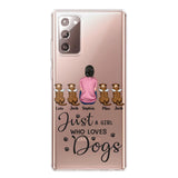 Personalized Just A Girl Who Loves Dogs Transparent Silicone Phonecase Printed 22MAY-HC23