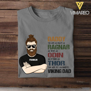 PERSONALIZED DADDY RAGNAR ODIN THOR VIKING DAD TSHIRTS NQHC2005