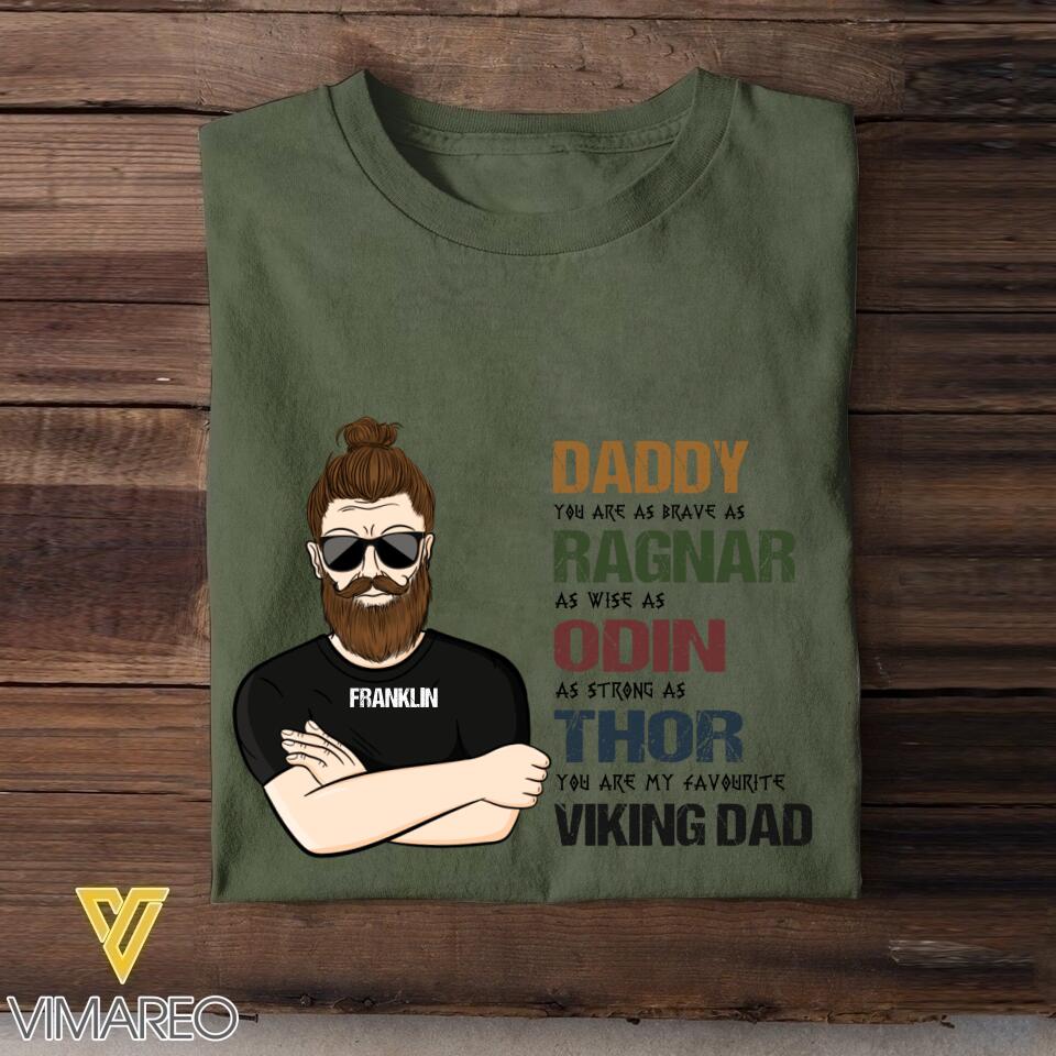 PERSONALIZED DADDY RAGNAR ODIN THOR VIKING DAD TSHIRTS NQHC2005