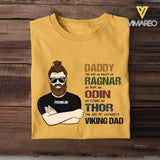 PERSONALIZED DADDY RAGNAR ODIN THOR VIKING DAD TSHIRTS NQHC2005