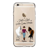 Personalized Just A Girl Who Loves Horses Transparent Silicone Phonecase Printed 22MAY-HC26