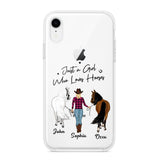 Personalized Just A Girl Who Loves Horses Transparent Silicone Phonecase Printed 22MAY-HC26