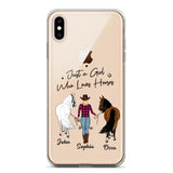 Personalized Just A Girl Who Loves Horses Transparent Silicone Phonecase Printed 22MAY-HC26