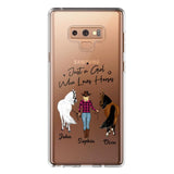 Personalized Just A Girl Who Loves Horses Transparent Silicone Phonecase Printed 22MAY-HC26