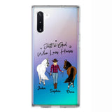 Personalized Just A Girl Who Loves Horses Transparent Silicone Phonecase Printed 22MAY-HC26