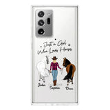 Personalized Just A Girl Who Loves Horses Transparent Silicone Phonecase Printed 22MAY-HC26