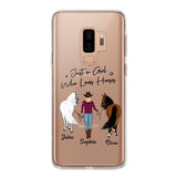 Personalized Just A Girl Who Loves Horses Transparent Silicone Phonecase Printed 22MAY-HC26