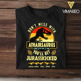 Personalized Don't Mess With Athairsaurus You'll Get Jurasskicked Kid Name  Tshirt Printed QTHC2605