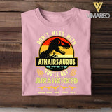 Personalized Don't Mess With Athairsaurus You'll Get Jurasskicked Kid Name  Tshirt Printed QTHC2605