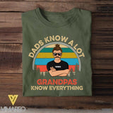 Personalized Dads Know A Lot Grandpas Know Everything Tshirt Printed QTDT2705