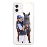 Personalized Girl Love Horse Transparent Silicone Phonecase Printed 22MAY-DT21