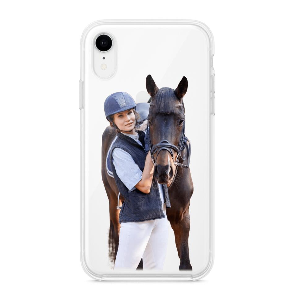 Personalized Girl Love Horse Transparent Silicone Phonecase Printed 22MAY-DT21