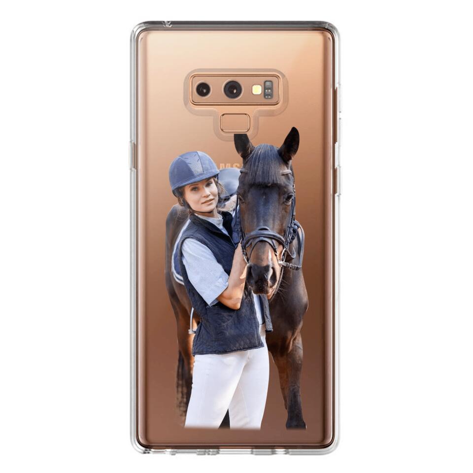 Personalized Girl Love Horse Transparent Silicone Phonecase Printed 22MAY-DT21