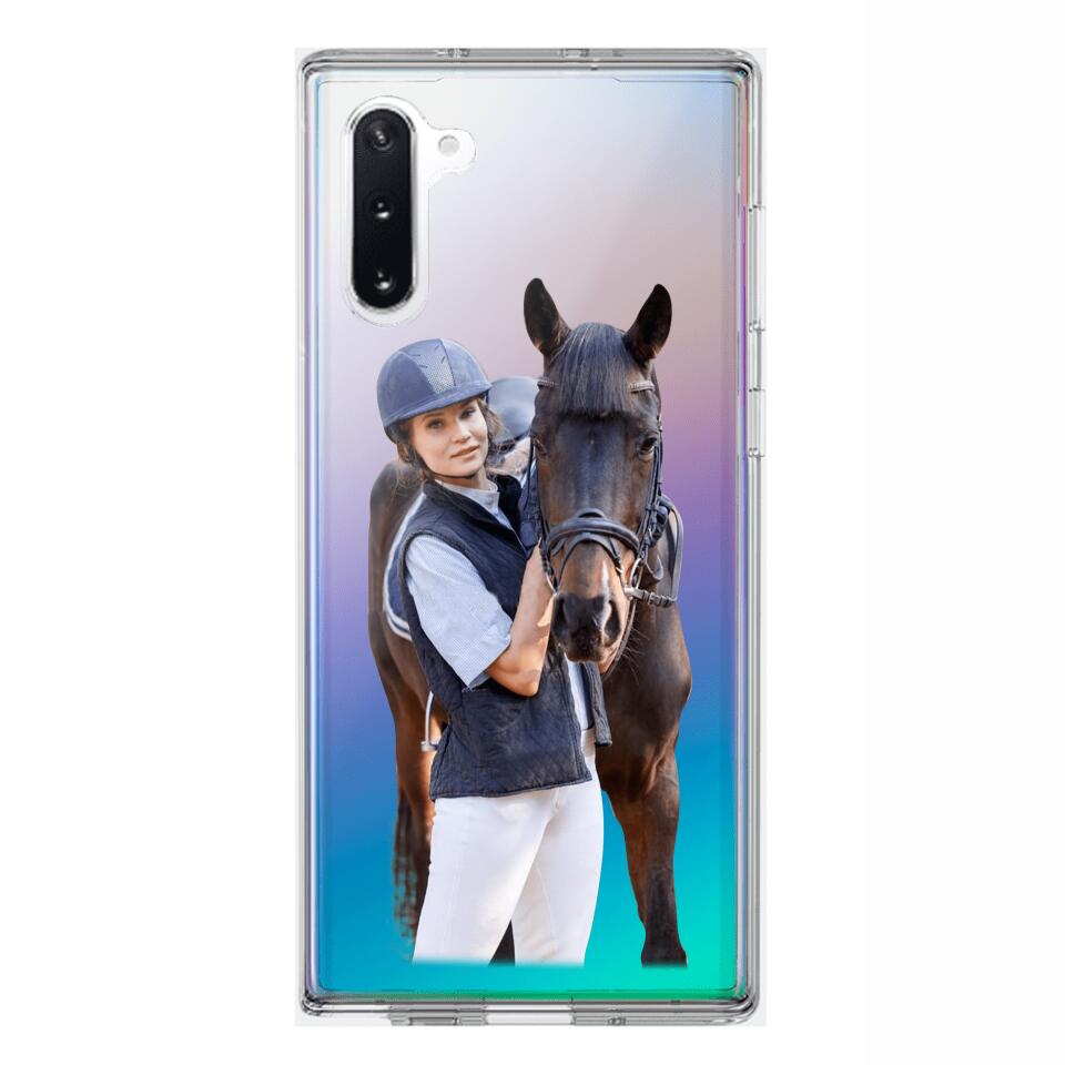 Personalized Girl Love Horse Transparent Silicone Phonecase Printed 22MAY-DT21