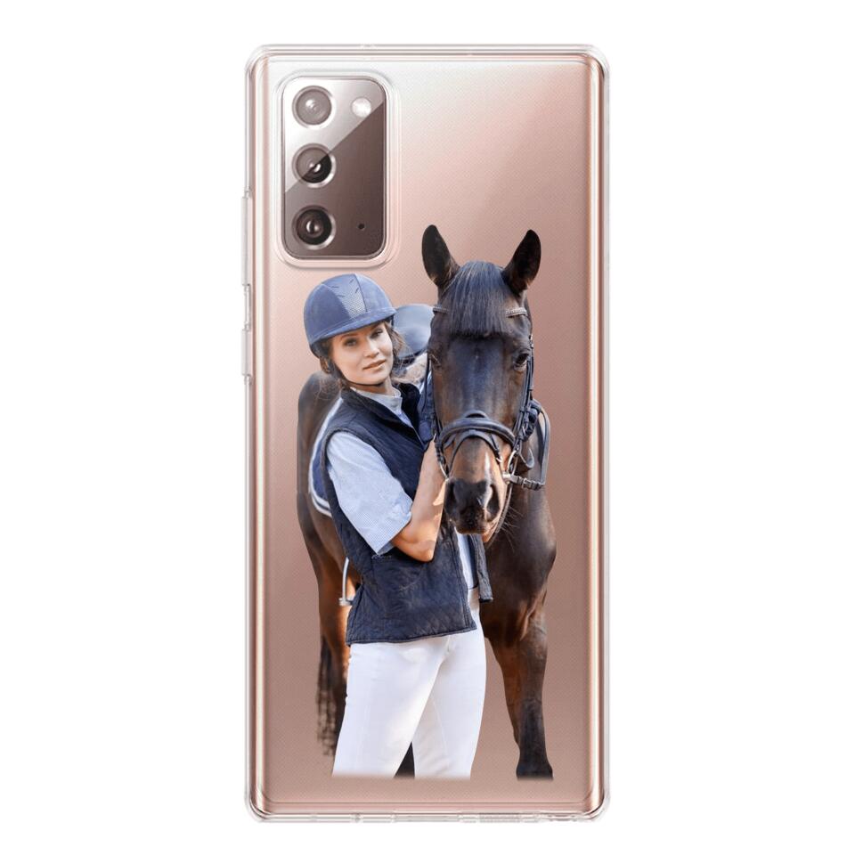 Personalized Girl Love Horse Transparent Silicone Phonecase Printed 22MAY-DT21