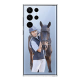 Personalized Girl Love Horse Transparent Silicone Phonecase Printed 22MAY-DT21