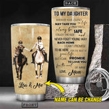 Personalized Mom & Daughter Love Horse Tumbler Printed 22MAY-HY30