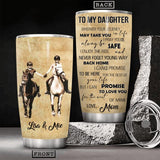 Personalized Mom & Daughter Love Horse Tumbler Printed 22MAY-HY30