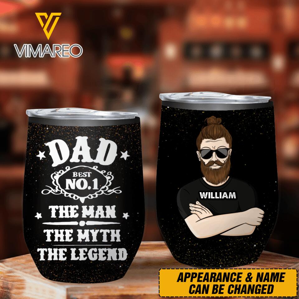 Personalized Dad Wine Tumbler Printed NQHC2605