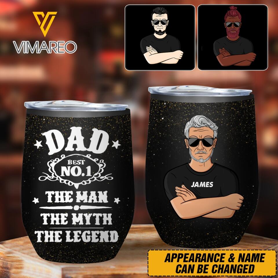 Personalized Dad Wine Tumbler Printed NQHC2605