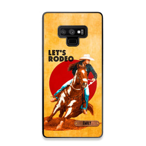 PERSONALIZED HORSE RIDING LET'S RODEO PHONECASE QTDT3105