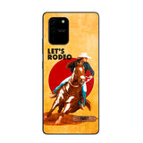 PERSONALIZED HORSE RIDING LET'S RODEO PHONECASE QTDT3105