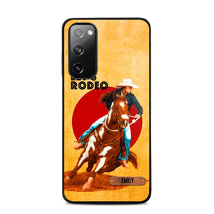 PERSONALIZED HORSE RIDING LET'S RODEO PHONECASE QTDT3105