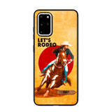 PERSONALIZED HORSE RIDING LET'S RODEO PHONECASE QTDT3105