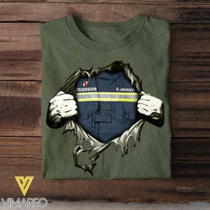 Personalized Austrian Firefighter Tshirt Printed 22MAY-HQ31